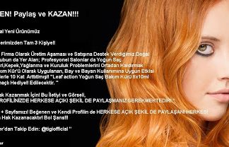 TIGI TURKEY Sayfasını beğen paylaş sende hediye kazan