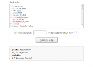 yenipasaj talihlimizi açıklıyoruz.