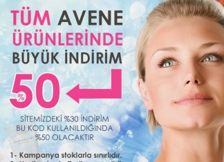 TÜM AVENE ÜRÜNLERİNİ %50 İNDİRİMLE ALMAK İÇİN KODUNUZ BURADA!