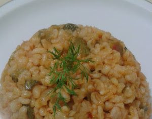 Kara kabaklı pilav