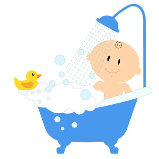 banyo yapan bebek bebek