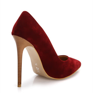 bordo stiletto bordo topuklu ayakkabı