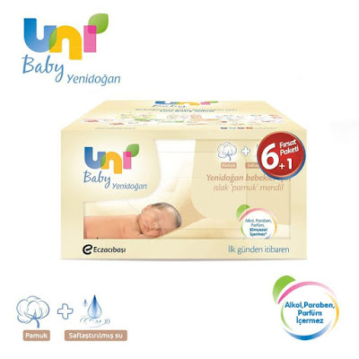 yenidoğan ıslak mendil, unibaby yenidoğan pamuklu ıslak mendil, parfümsüz ıslak mendil