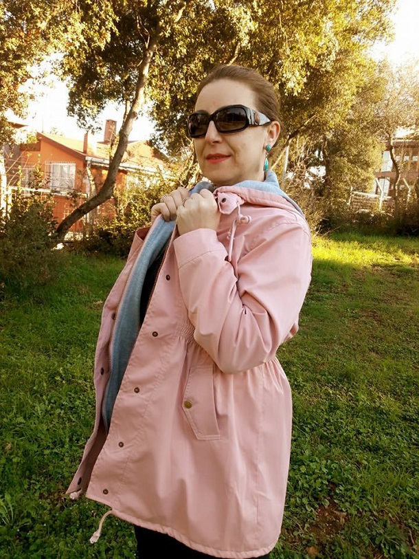 pembe cepli ceket, kapşonlu pembe ceket, pembe trençkot, pink coat, zaful, zaful shopping, zaful bloggers, fashion, moda,