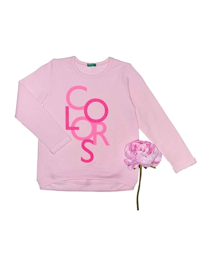 seat, kız çocuk sweat, pembe, benetton, çocuk sweatshirt