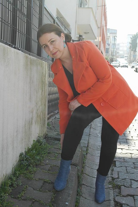 orange coat, orange kaban, oranj palto, turuncu kaban