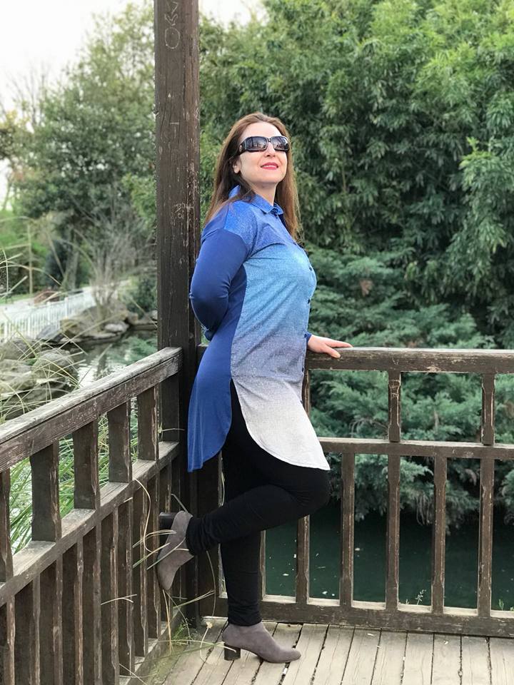büyük beden mavi tunik