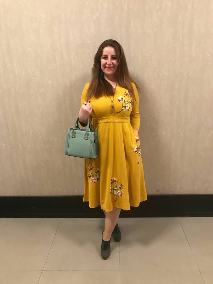 sarı elbise, ilknurundunyasi, jollychic, kloş elbise, moda, elbise modelleri, çiçekli sarı elbise
