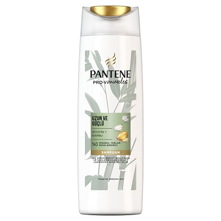 Yeni Pantene Uzun ve Güçlü Şampuan, Bambu ve Biyotinli