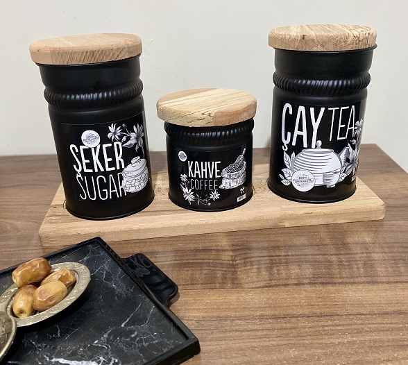 çay kahve şeker saklama kutusu